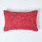 HOMESCAPES Orange Red Terracotta 12 x 20 Inch Nirvana Pure Slub Cotton Cushion Cover Coordinating with Matching Throws and Bedspreads