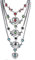 Damen Trachtenkette Silber mit Herz und Strass - 315 (Grün)