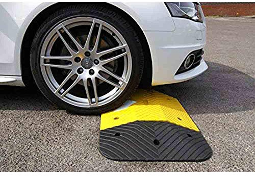 The Ramp People 5mph Speed Bump Kits 1m - 8.5m (6.5m) - 75mm High | 75mm High - Includes Fixings for Tarmac & Concrete Easy to Install - Rubber Modular Speed Ramps Reflective