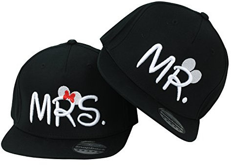 TRVPPY 5 Panel Snapback Partner Pärchen Cap Modell Mr. & Mrs. / mit hochwertigem Stick/Verstellbarer Verschluss
