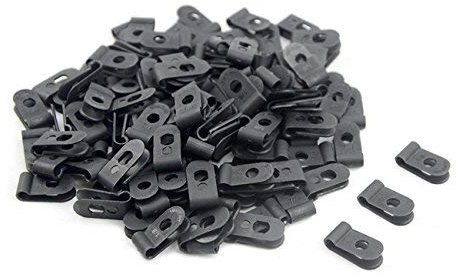 TOVOT 200PCS 1/8 R-Type Cable Clips Wall-Mounted Clamps Fasteners for Wire Mounting