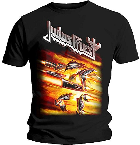 Judas Priest T-Shirt Firepower Album Band Logo Nue Official Men's Black