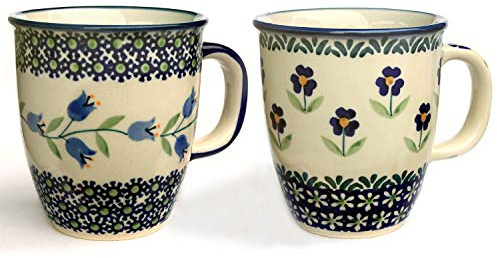 Bunzlauer Becher-Set aus 2 Bechern Mars 260 ml (Dekore Agnes und Angelika)