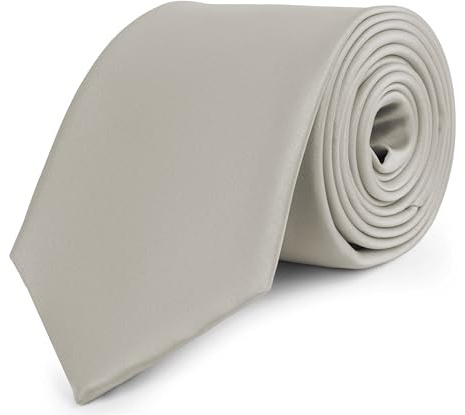 Ladeheid Herren Breite Krawatte KP-8(Silber-KP116, 150cm x 8cm)