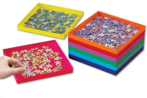 Bits and Pieces - Jumbo Puzzle Stack-Em Sorting Trays - Puzzle Piece Sorter - Puzzle Gift