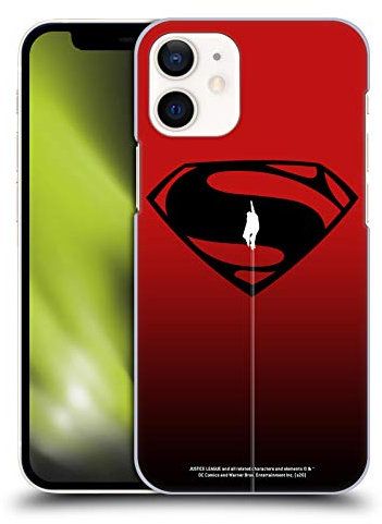Head Case Designs Offizielle Zugelassen Justice League Movie Roter und schwarzer Flug Superman Logo Kunst Harte Rueckseiten Handyhülle Hülle Huelle kompatibel mit Apple iPhone 12 Mini