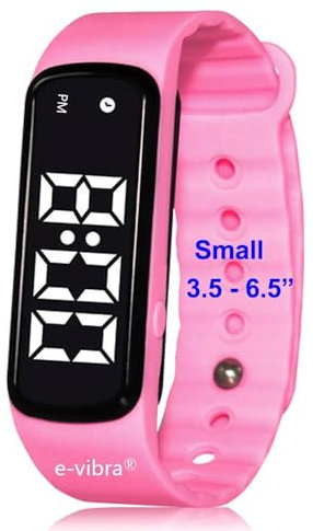e-vibra Premium Potty Training Watch - Silent Vibrating Alarm Reminder Watch for Boys/Girls - with timer and 12 Daily Alarms (Pink)