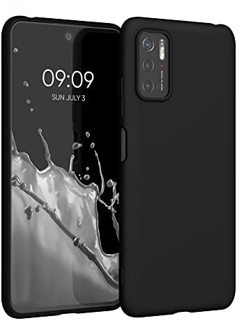kwmobile Housse Compatible avec Xiaomi Poco M3 Pro 5G Coque - Housse de téléphone Protection Souple en Silicone - Noir Mat