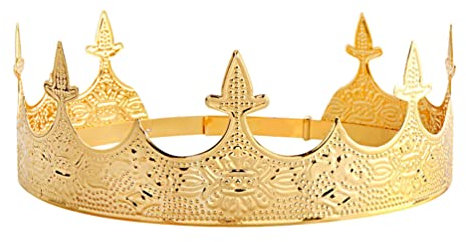 Abaodam Vintage Herren Krone Kopfband Für Hochzeiten Cosplay Halloween Partys Goldene Königskrone Für Besondere Anlässe Verarbeitung Einstellbare