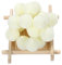 500 STK Mini Pompons zum Basteln, 8mm Pompons Bälle Kleine Bommeln Kugeln, Flauschigen Bunte Pom Pom Deko Pompom Plüschbälle Bastel Zubehör für Dekorieren Verzieren Nähen DIY Handwerk,Creme