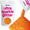 Hemway Ultra Sparkle Glitter - Fluorescent Orange | 100g Multi Size Metallic Flakes for Resin & Epoxy Crafts | Supplies for Tumblers, Festival, Hair, Face, Body, Eye & Nail Art Decoration