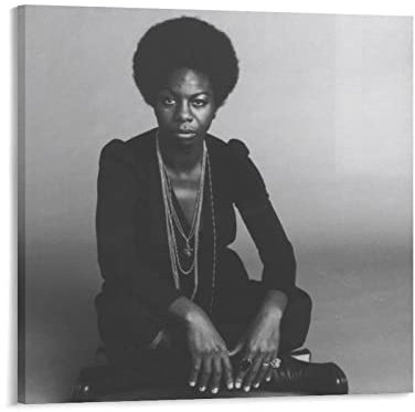 JITENG Pianist Nina Simone Vintage Celebrity Poster Bild Druck Wandkunst Poster Gemälde Leinwand Poster Kunstwerke Raum Ästhetik 70 x 70 cm