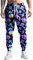 VVGETE 80er-Jahre-Kostüme für Herren, Jogginghose, Freizeithose, Laufhose mit Kordelzug, 90er-Jahre Outfit für Herren, Pilze, 3XL