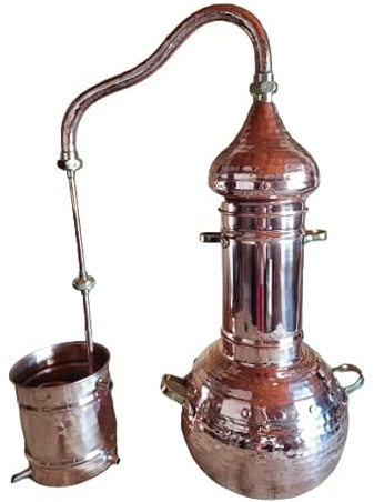 Copper Distiller with Independent Column Special for Distilling Plants (1.5 Litres)