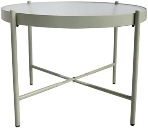 Table Basse de Salon Moderne en Verre trempé Rond Moderne - Table Basse d'appoint pour Salon, Salle à Manger, thé, décoration d'intérieur/Cadre en métal, Facile à Assembler (Taille : 60 x 44