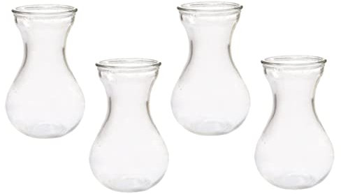 Garneck 4 Pièces Vase en Jacinthe Pot De Fleur Sec Vase Décoratif Clair s D'Avocat Bouteilles Claires Décorations De Bureau s De Mariage Planteur De Plantes Décoration De À