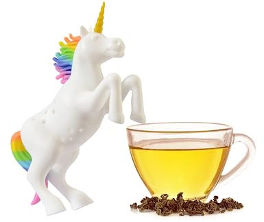 Kreative Silikon teeei, Niedliches teeei für losen tee, Interessantes tee ei sieb-Diese tee sieb macht die Teezeit angenehm(Buntes Einhorn)