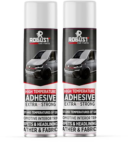 Robust 500ml Extra Strong Spray Adhesive, Multipurpose Contact Glue for Carpet, Paper & Fabric (2)