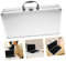 JOINPAYA 13.7in Case Carrying: Hard Shell Micphine Storage Case with Sponge for Mic & Camera Gear Transportation Suitcase Microphones Stand