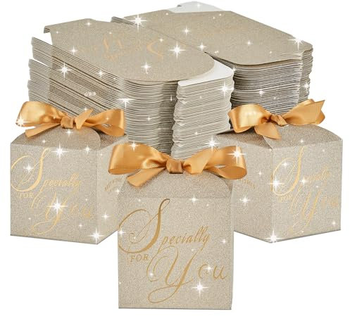 20 Stück Hochzeit Geschenkbox,Goomp Kleine Geschenkboxen Klein Geschenkschachteln Süßigkeiten Box mit Farbband für Süßwaren, Gastgeschenke, Hochzeit,Party