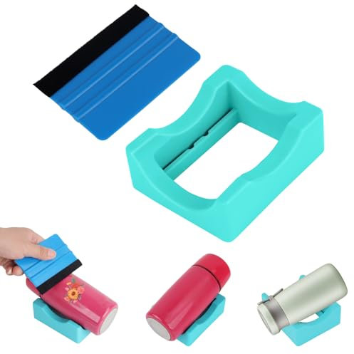 Pequeña cuna de silicona para la fabricación, uso de pegatinas de vinilo para tazas, latas de cerveza y botella de cristal, soporte de vaso de pantalla antideslizante