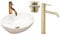 GTM Design Aufsatzwaschbecken Glanz Set mit Waschtischbatterie und Stopfen - Aufsatzwaschbecken Oval für Badezimmer - Modern Waschbecken ohne Hahnloch - Waschbecken mit Armature - Modell 16