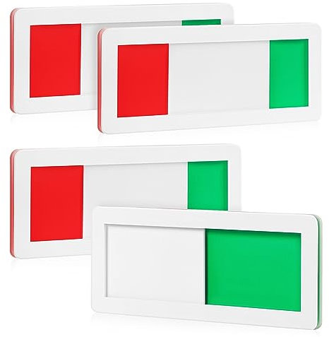 OHPHCALL Panneau De Porte D'intimité Panneau De Porte De Bureau Vierge 4 Pièces - Panneau D'accroche De Porte Ne Pas Déranger - Panneau Occupé Vacant - Panneau Ne Pas Déranger - Panneau