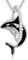 ROMANTICWORK Orca Killerwal Kette 925 Sterling Silber Orca Whale Anhänger Halskette Ozean Wal Schmuck Geschenke für Damen Frauen