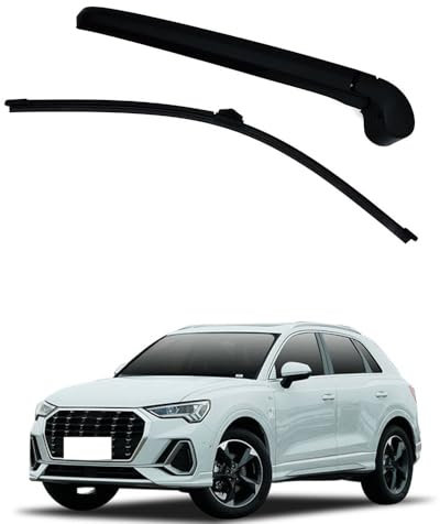 Uklal 2pcs Auto Heckscheibenwischer Set, Für Audi Q3 2019-2024 Scheibenwischer Heckwischerarm Heckwischerblatt Ersatzzubehör
