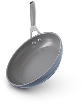 Ninja Ceramic Pro 8 Fry Pan, Non-Stick Pan, PTFE Free, Ceramic Coated, Stainless Steel Handle, Stove to Oven Safe to 660°F, All Stovetops & Induction Compatible, Midnight Blue, CW30020MM