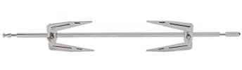 BridgePro Stainless Steel Rotisserie Rod & Fork for BBQ and Air Fryers (45 x 6.5 x 2 cm) - 36L Airfryer