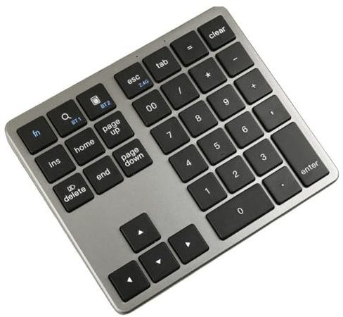 ANNJUC Pavé numérique Bluetooth 2,4 G, pavé numérique sans ultra fin, pavé numérique USB rechargeable pour iOS, Android, fenêtre, noir