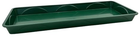 Oakland Gardens 55cm Plant Pot Saucer Drip Watering Tray Water Windowsill Seed Trays | Green |Pack of 4