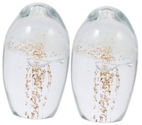 PRETYZOOM 2 Stück Kristall Ornamente Quallen Requisite Quallen Statue Quallen Briefbeschwerer Handgefertigte Figur Glashandwerk Quallen Dekoration Glashandwerk Dekoration