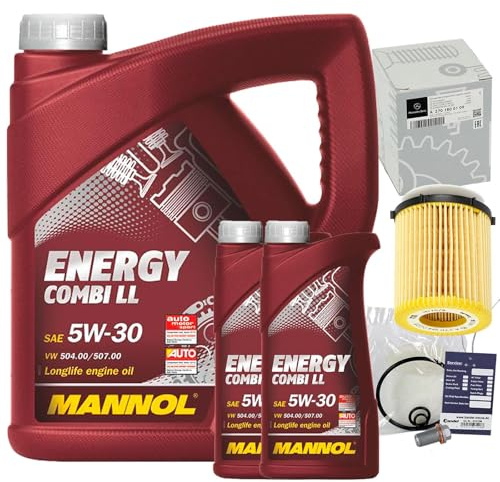 Ölfilter+Mannol 5W30 Öl | A2701800109,(OX982D)+V30-2001+MN1801+5W30 Mannol für A B C E Klasse W176 W246 W205 W213