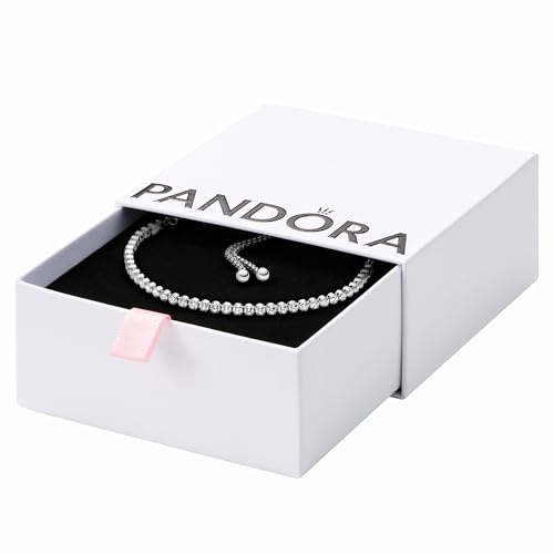 PANDORA Timeless Sparkling Slider Tennis Bracelet - Sterling Silver Bracelet with Cubic Zirconia - Jewelry for Women - Includes Gift Box - 9.8
