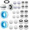 26pcs Blindstopfen Wasserleitung Mit Dichtung, Blindstopfen 1 1/2 3/4 Zoll, Blindstopfen Spüle, Kunststoffstopfen Mit Gummidichtungen, Für Waschmaschine Geschirrspüler Wasse