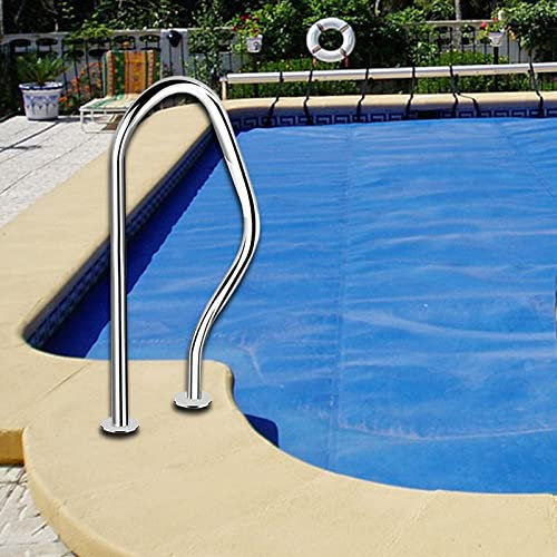 XPSDEPO 1-teiliges Montageset für Pool-Handläufe | Handlauf für Schwimmbadleiter | Rostfreies Pool-Treppengeländer aus Edelstahl 304 | Einfach zu montierender Haltegriff für den Garten