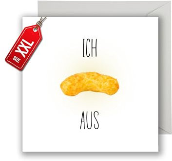 WBdesignz Geburtstag Karte mit Umschlag - Ich flip aus Lustige Geburtagskarte Witzige Grußkarte Geschenkkarte Humorvoll quadratisch für Freundinnen Kolleginnen gestresste Seelen (XXL 22 cm x 22 cm)