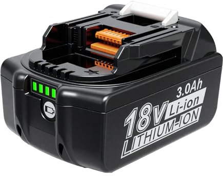 Batterie Li-ION de Rechange 18V 3,0 Ah pour Makita BL1860B BL1860 BL1850B BL1850 BL1845 BL1840B BL1840 BL1835 BL1830 BL1820 BL1815 LXT-400 avec Affichage LED Li-ION 3000mAh