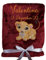 Babydecke Neugeborene Motive mit Namen Geburtsdatum bestickt Geschenk Baby personalisierte Geschenke Geburt Taufe Babygeschenk Decke Mädchen Junge 1 Jahr Kuscheldecke Geburtsgeschenk (dunkelrot Löwe)