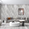 Beswitory Grey Wallpaper Modern Minimalist 3D White Glitter Wallpaper for Living Room Bedroom TV Backdrop Kitchen, Feature Short Wave Stripe Geometric Pattern