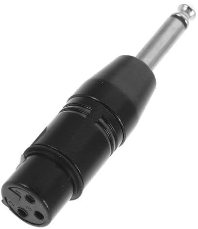 Mobestech Adattatore Audio Xlr Femmina Jack Maschio Mono Convertitore Leggero e Portatile per Microfoni e Cuffie Plug And Play per Studio e Live Trasmissione Audio Chiara e Stabile