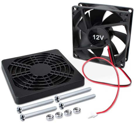 Innfeeltech 1 pezzo Ventola di raffreddamento elettrica, DC12V 80 * 80 * 25mm Mini ventola silenziosa per macchina del ghiaccio, refrigeratore e PC