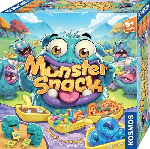 Kosmos Monstersnack, Lustiges Memo-Spiel für monstermäßigen Merk-Spaß | Kinderspiel für 2 bis 4 Kinder, ab 5 Jahren, für Mädchen und Jungen, Geschenk, Familienspiel, Brettspiel