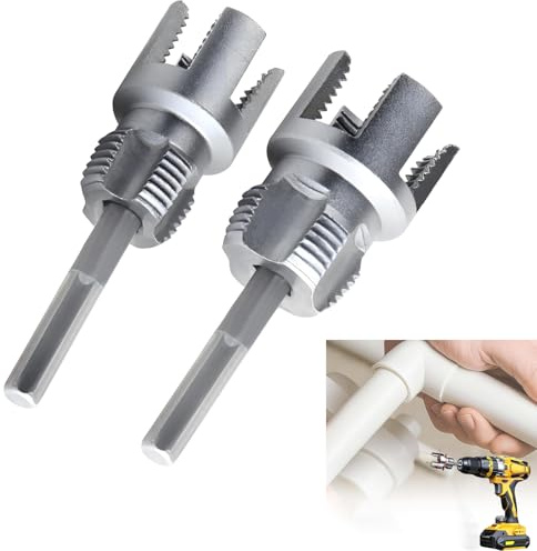 2Pcs pipe threading Tool 2 en 1,Outil pour tuyaux intérieurs et extérieurs, | Pour tubes PVC, MPP et PPR DN15 (1/2″) et DN20 (3/4″)