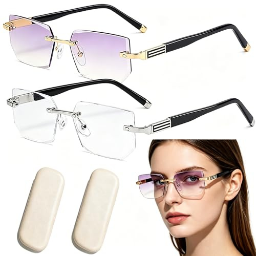OhebEsx 2026 Relieflogix Brille, Brille Die Sich Automatisch Der Sehstärke Anpasst 2 Stück, Intelligente Zoom Mit Autofokus, Intelligente Zoom Bri-lle Mit Autofokus Und 2 Etuis, Für Damen Und Herren