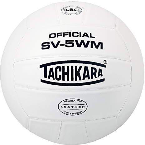 Tachikara SV5WM Full Grain Leder Volleyball - Wei-