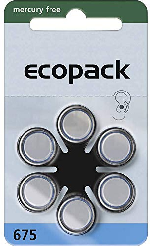 Ecopack KHECO675 ECO675 Knopfzelle ZA 675 Zink-Luft 620 mAh 1.4V 6St