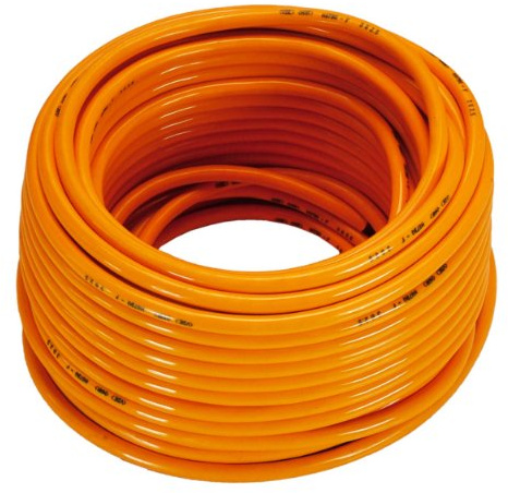 as - Schwabe Baustellenkabel, 50 m extrem-robustes Kabel H07BQ-F 3G2,5 | Baustellenleitung, Verlängerungskabel beide Seiten glatt abgeschnitten, IP44, Orange, 59441